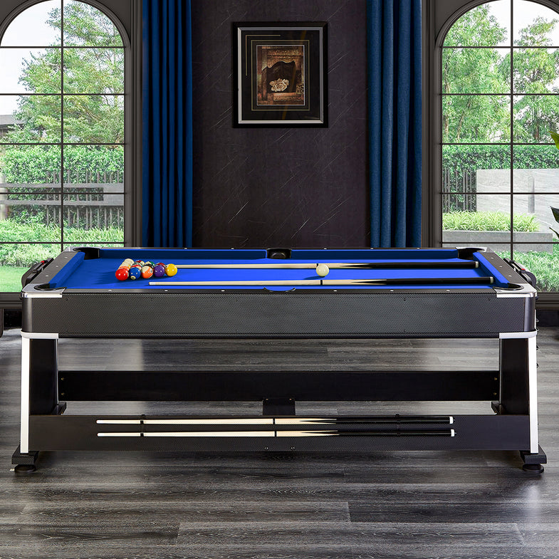 AirShot 7ft Convertible 4-IN-1 Pool, Air Hockey, Table Tennis Table & Tabletop