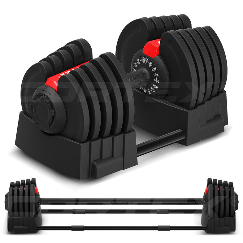 Revolock V2 40kg Adjustable Dumbbell & Barbell All-in-One Set (40kg Single)