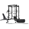 SM-20 6-in-1 Power Rack with Smith & Cable Machine + BN-6 Bench + 130kg Olympic Bumper V2 Weight Plate & Barbell Package