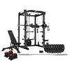 SM-20 6-In-1 Power Rack with Smith & Cable Machine + 48kg Revolock Adjustable Dumbbell Set+ Leg Press Add On + BN-9 Bench + Ultimate Olympic Bumper Weight Plate & Barbell Package