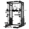 SM-25 6-In-1 Power Rack with Smith & Cable Machine + Jammer Arms + Chest Fly Attachment + 23kg Weights Add On + BN-9 Bench + Ultimate Olympic Bumper Weight Plate & Barbell Package