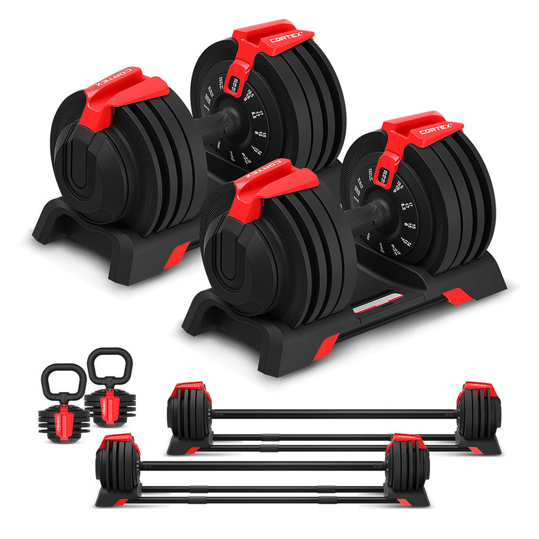 SM-26 6-in-1 Power Rack with Dual Stack Smith & Cable Machine + 48kg Revolock Adjustable Dumbbell Set + BN9 Bench + 130kg Olympic Weight Plate & Barbell Package