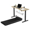 C2 Black WalkingPad Treadmill with 150cm Dual Motor Automatic Standing Desk in Oak and Cable Management Tray