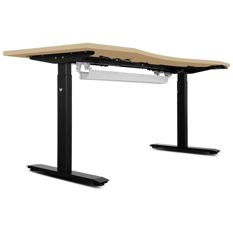 Pacer M5 Treadmill + ErgoDesk Automatic Oak Standing Desk 150cm + Cable Management Tray
