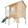 Archie Elevated Cubby House with Green Slide