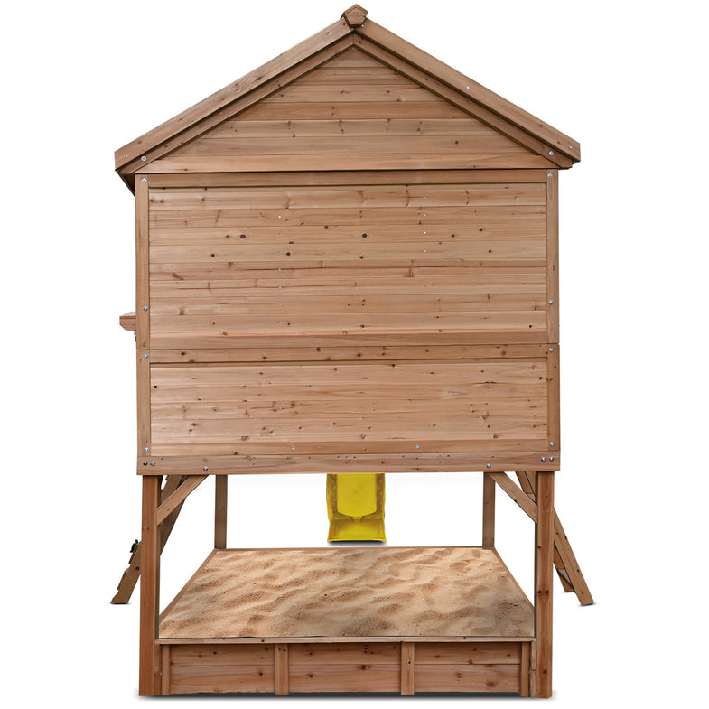 Winchester Cubby House with 1.2m Elevation Platform and 2.2m Yellow Slide