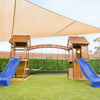 Armadale Play Centre Set with 2 x 2.2m Green Slides