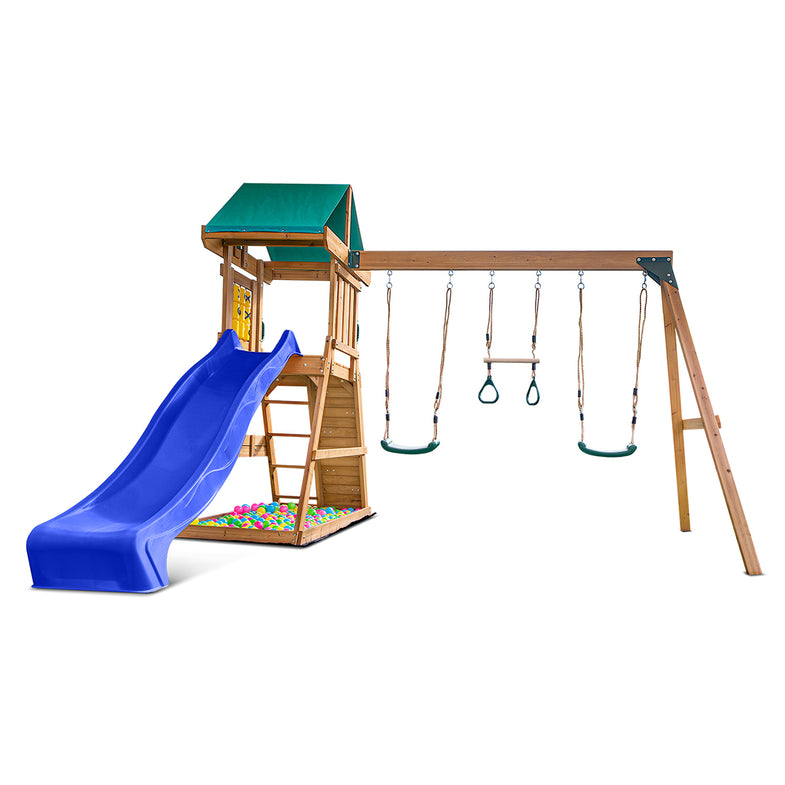 Birmingham Play Centre Set with 2.2m Blue Slide