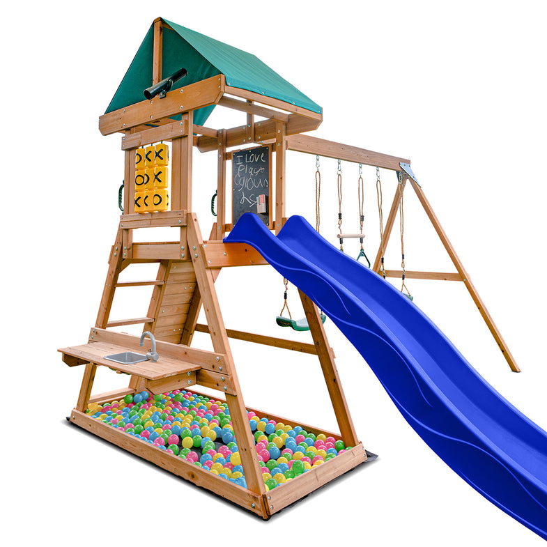 Birmingham Play Centre Set with 2.2m Blue Slide