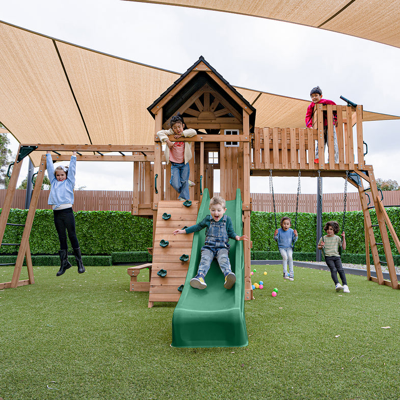 Kensington Play Centre Set with 2.2m Green Slide