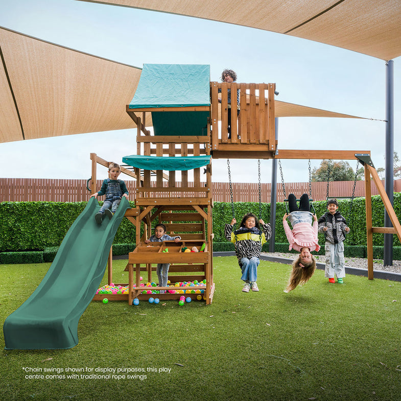 Walton Play Centre Set with 2.2m Green Slide