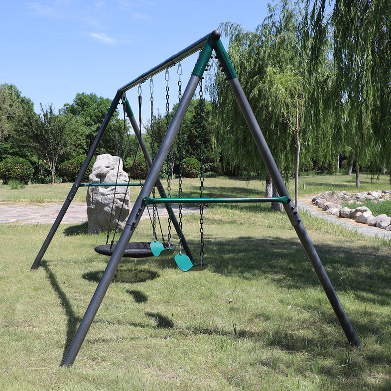 Titan Commercial Steel 3-Station Swing Set