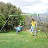 Lynx Metal Swing Set with Slide