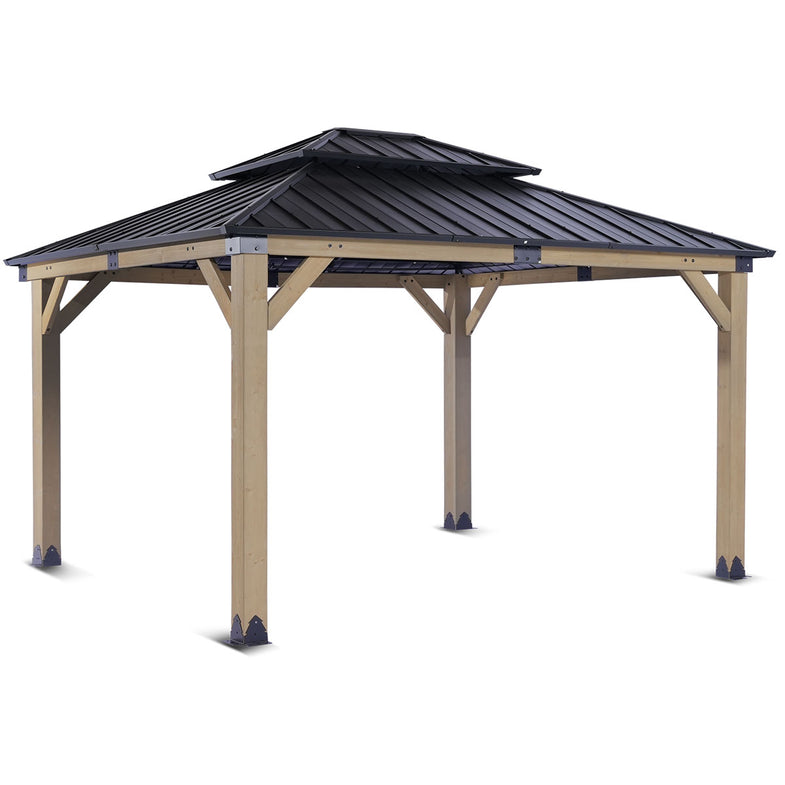 Maryborough 3.6m x 3m Timber & Steel Double Hip Roof Gazebo