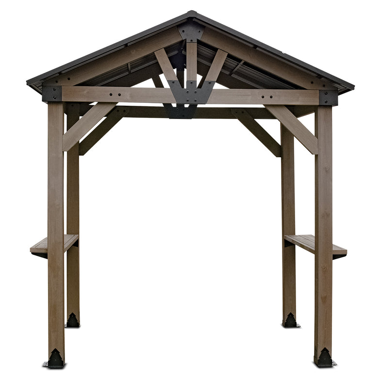 Oslo 2.4m x 1.8m BBQ/Grill Timber & Steel Gable Roof Gazebo