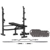 MF4000 Bench Press with 90kg Standard Tri-Grip Weight and Bar Set