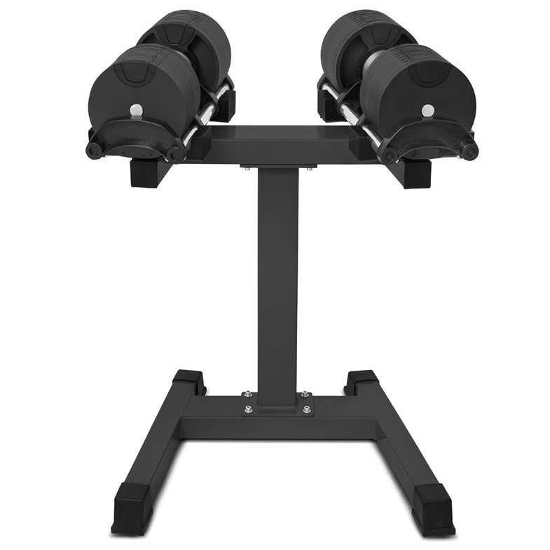 RevoLock 64kg Adjustable Dumbbell Set with Stand (32kg Pair)