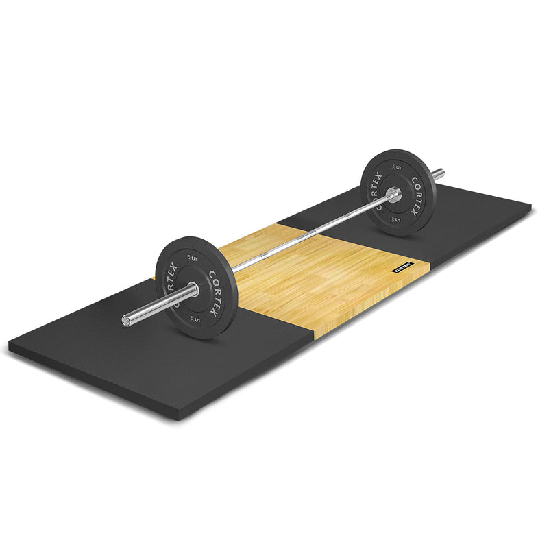 3m x 1m 50mm Weightlifting Platform with Dual Density Mats Set