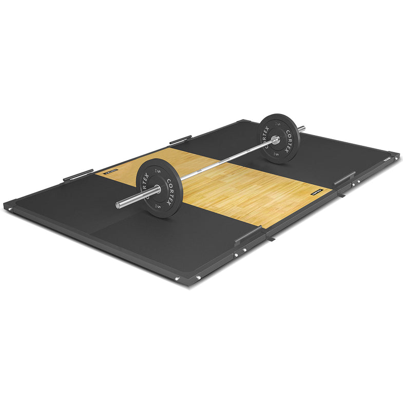 3m x 2m 50mm Weightlifting Platform with Dual Density Mats Framed Set