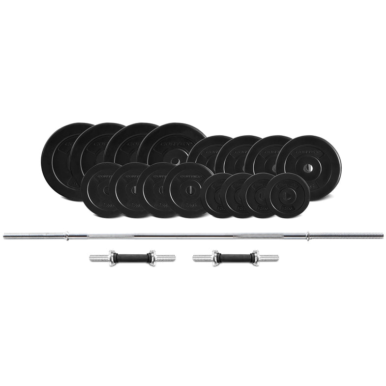 85kg EnduraShell Barbell & Dumbbell Weight Set