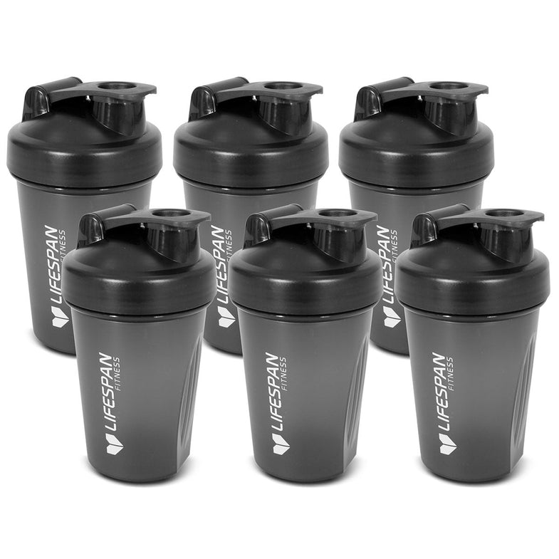 Shaker Bottle (500ml, Black) Pack of 6