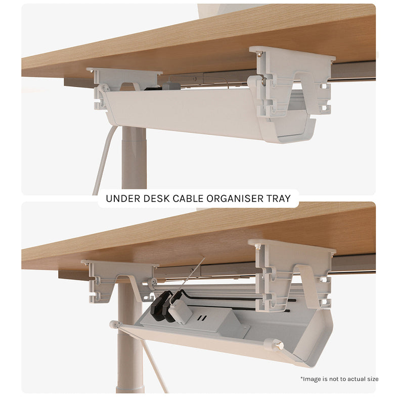 ErgoDesk Height Adjustable Under Desk Cable Management Tray (100cm)