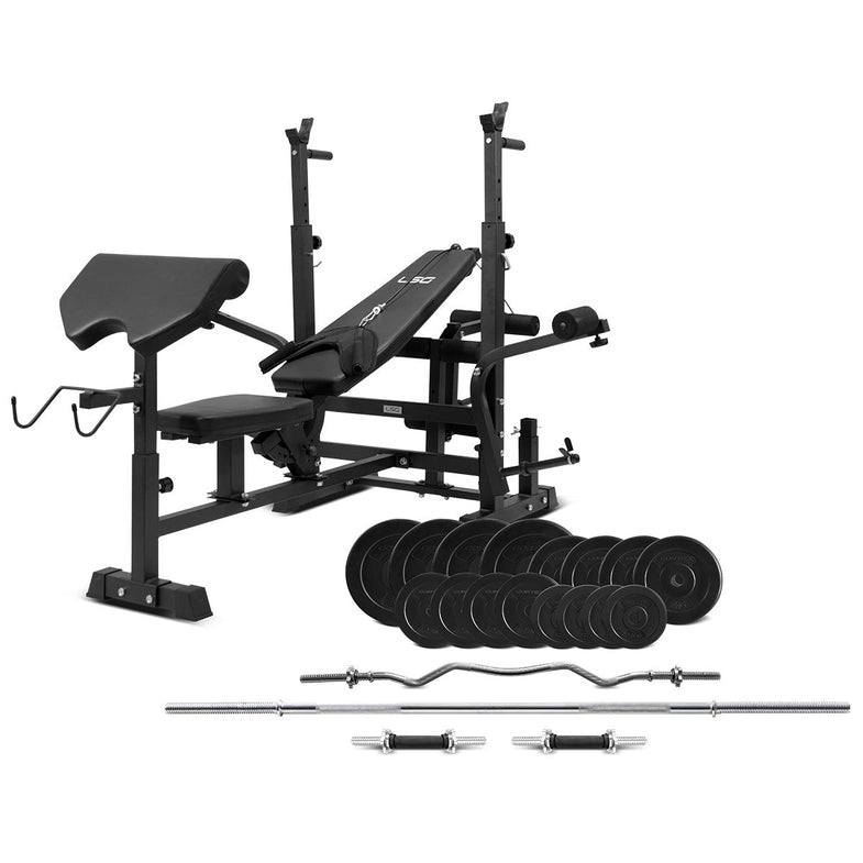 GBN100 Multi Function Bench Press with 90kg Weight and Bar set